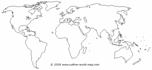 blank world map with scale
